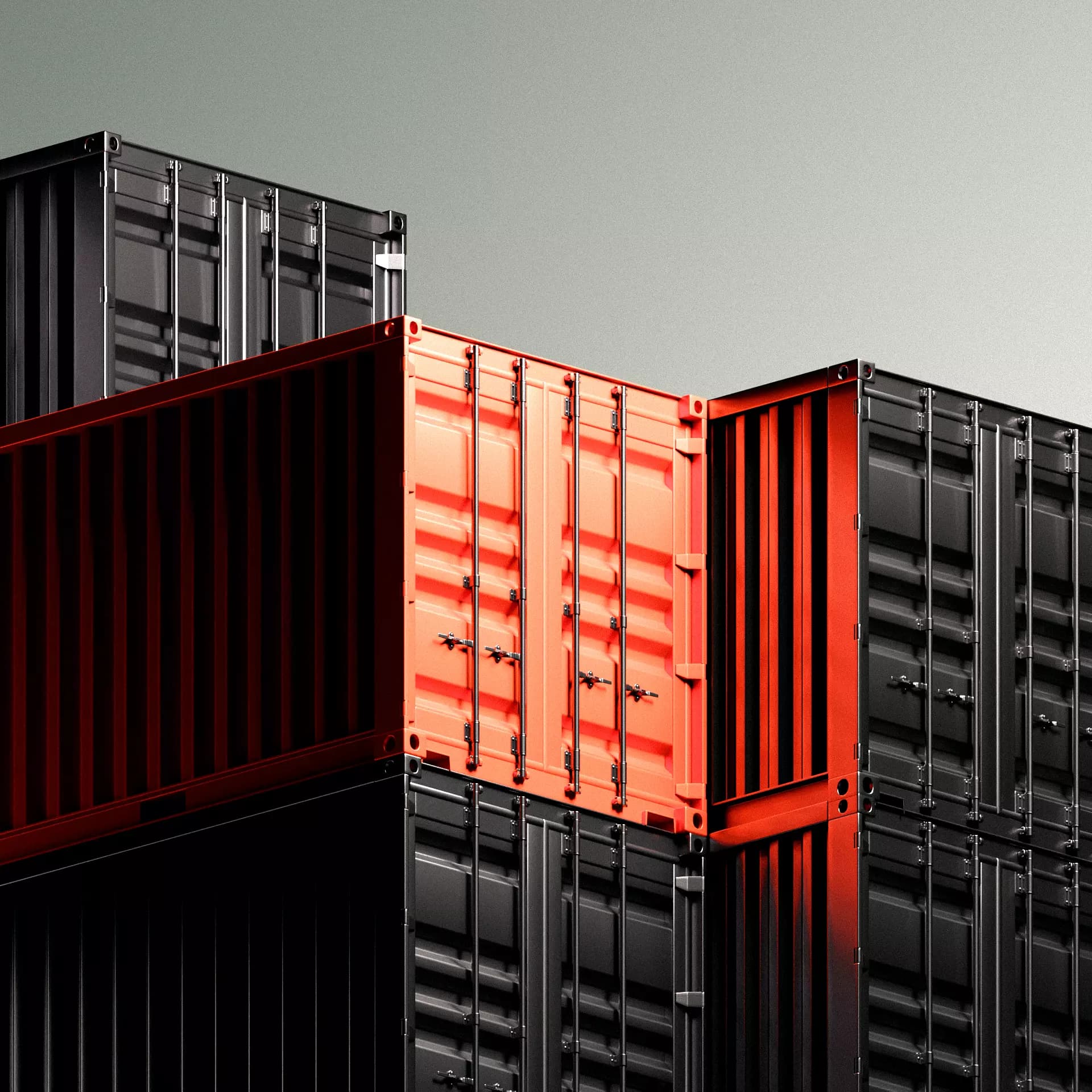 Industrial 3D environment research render