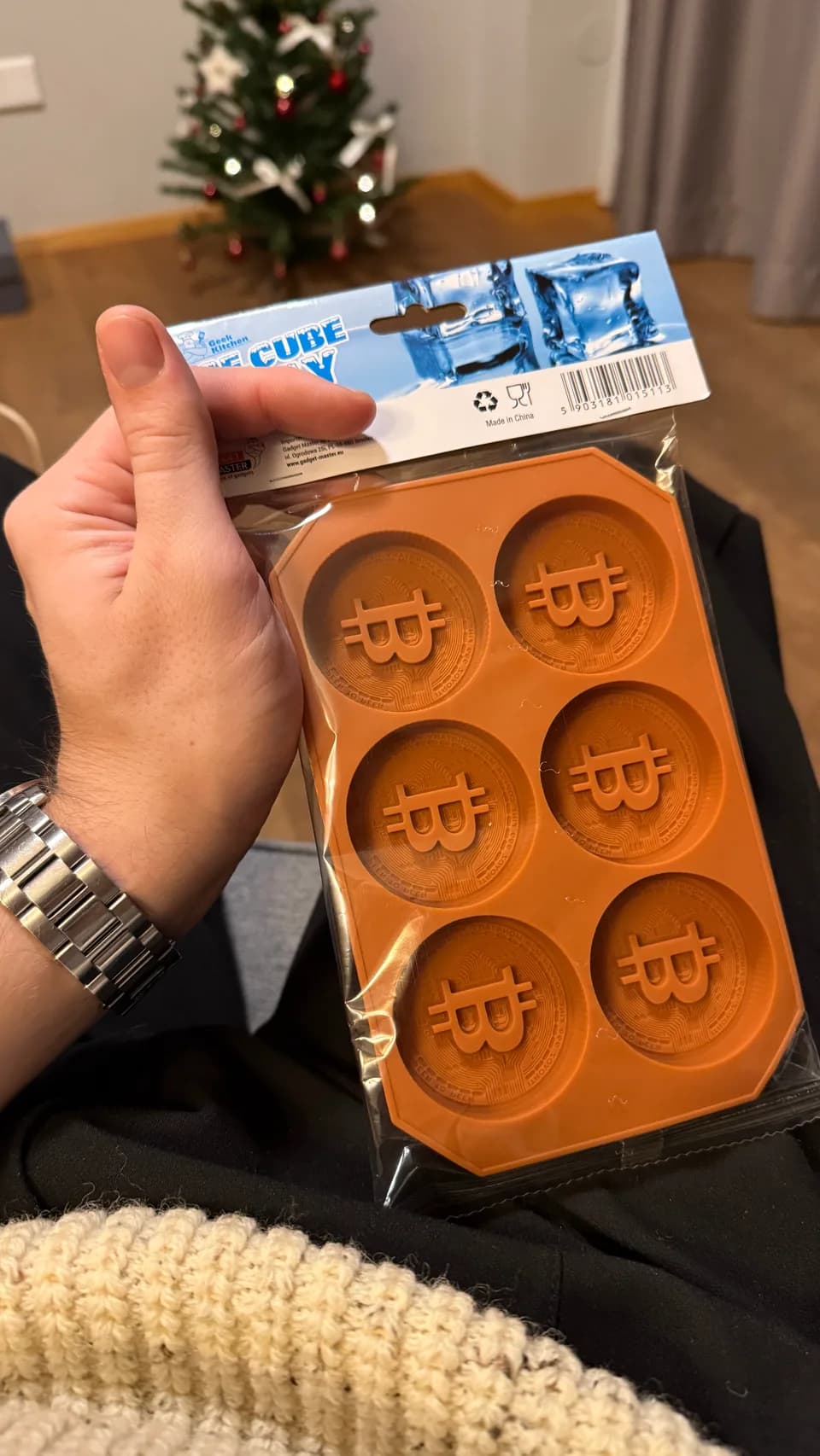 A Christmas gift and chocolate mould