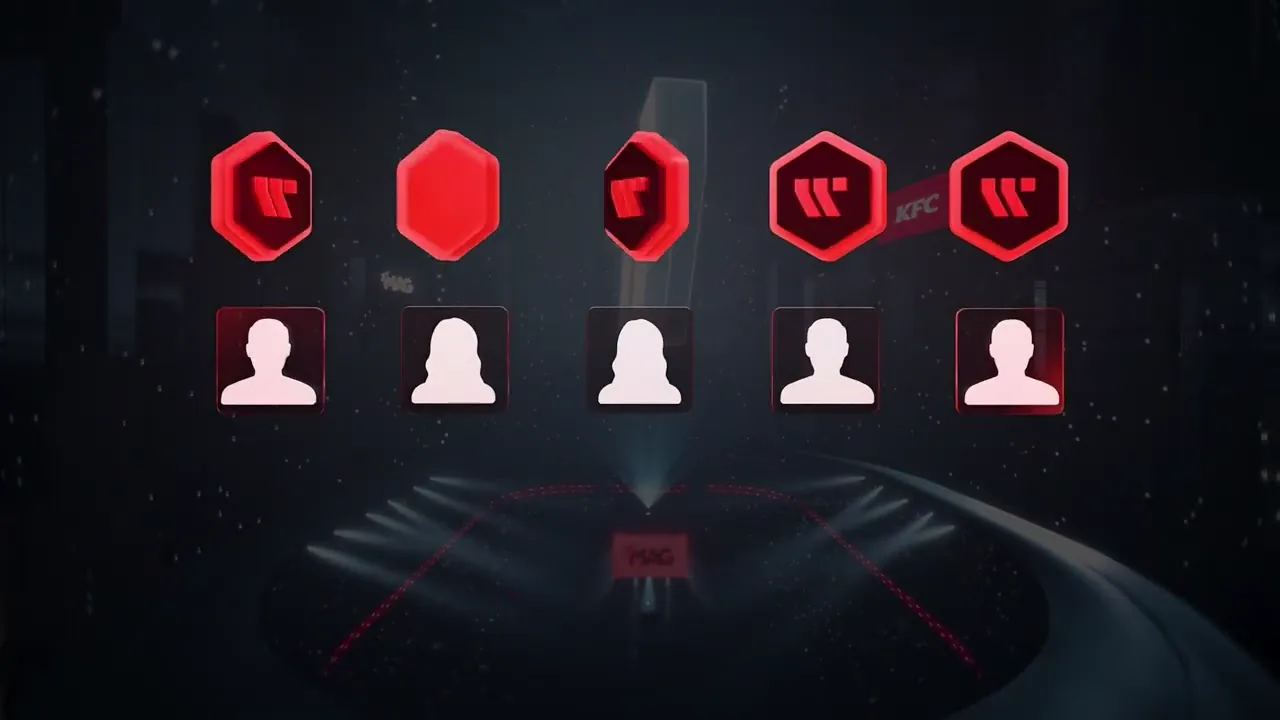 Team symbols and player silhouettes in The Mag Wrap standings graphic
