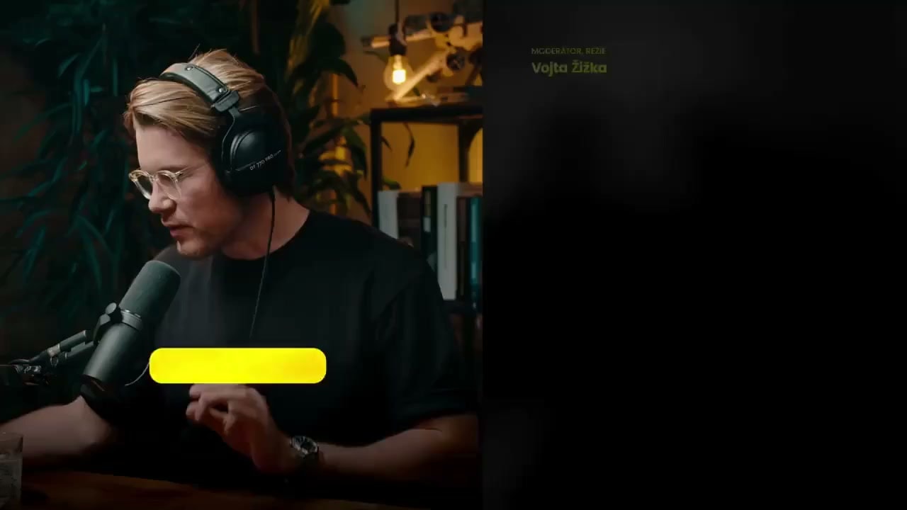 Vojta Zizka podcast end screen with animated Patreon supporter credits
