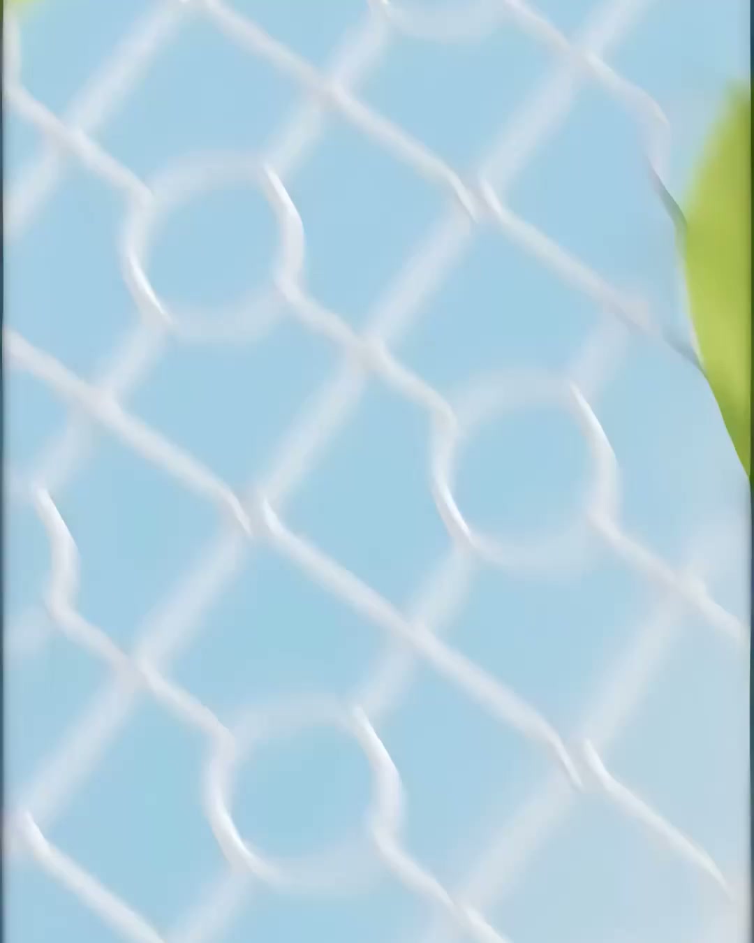 Portrait close-up of woven lime fabric and the raised VSX logo